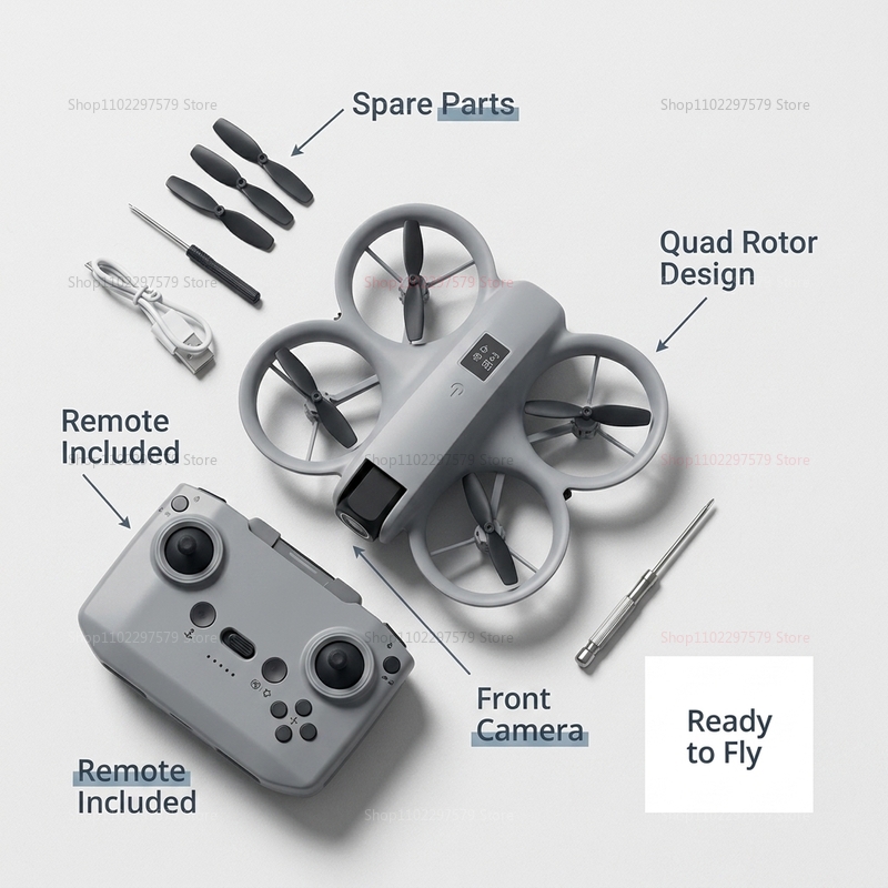 طائرة بدون طيار صغيرة مع كامير - مراجعة Drone Kit Tricopter وسعره