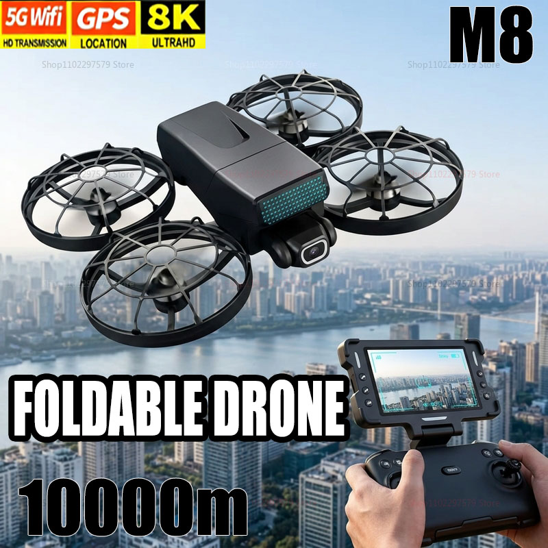 طائرات بدون طيار جديدة M8 مع ن - مراجعة Drone Kit With Camera وسعره